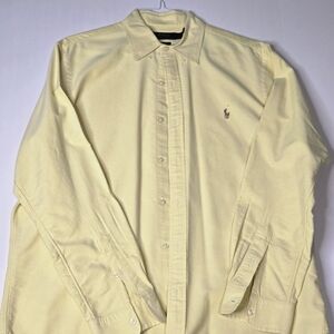 Polo Ralph Lauren Men's Oxford Button Down Shirt Large Yellow
